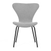Židle jídelní, stříbrná látka, nohy černý kov - CT-S8010 SIL2