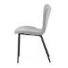 Židle jídelní, stříbrná látka, nohy černý kov - CT-S8010 SIL2