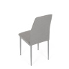 Židle jídelní, lanýžová látka, šedé kovové nohy - DCL-379 LAN2