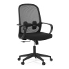 Židle kancelářská, černý MESH a černá látka, plastový kříž, houpací mechanismus. - KA-S424 BK
