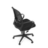 Židle kancelářská, černý MESH a černá látka, plastový kříž, houpací mechanismus. - KA-S424 BK