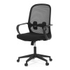 Židle kancelářská, černý MESH a černá látka, plastový kříž, houpací mechanismus. - KA-S424 BK