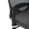Židle kancelářská, černá MESH síťovina, černá látka, plastový kříž, synchronní mechanismus, kolečka pro tvrdé povrchy - KA-V3329 BK