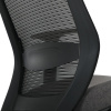 Židle kancelářská, černá MESH síťovina, černá látka, plastový kříž, synchronní mechanismus, kolečka pro tvrdé povrchy - KA-V3329 BK
