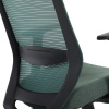 Židle kancelářská, zelená MESH síťovina, zelená látka, plastový kříž, synchronní mechanismus, kolečka pro tvrdé povrchy - KA-V3329 GRN