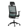 Židle kancelářská, zelená MESH síťovina, zelená látka, plastový kříž, synchronní mechanismus, kolečka pro tvrdé povrchy - KA-V3329 GRN