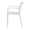 Židle jídelní, stohovatelná, bílý plast - CT-X7029 WT