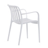 Židle jídelní, stohovatelná, bílý plast - CT-X7029 WT
