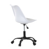 Židle kancelářská, bílá plastová skořepina, sedák bílá látka, kovový kříž - KA-X7055 WT