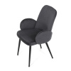 Židle jidelní, šedá látka, černá kovová noha - DCL-X7129 GREY2