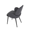Židle jidelní, šedá látka, černá kovová noha - DCL-X7129 GREY2