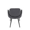 Židle jidelní, šedá látka, černá kovová noha - DCL-X7129 GREY2