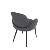 Židle jidelní, šedá látka, černá kovová noha - DCL-X7129 GREY2