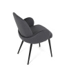 Židle jidelní, šedá látka, černá kovová noha - DCL-X7129 GREY2