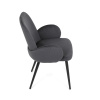 Židle jidelní, šedá látka, černá kovová noha - DCL-X7129 GREY2