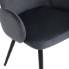 Židle jidelní, šedá látka, černá kovová noha - DCL-X7129 GREY2