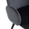 Židle jidelní, šedá látka, černá kovová noha - DCL-X7129 GREY2