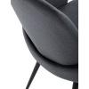 Židle jidelní, šedá látka, černá kovová noha - DCL-X7129 GREY2