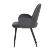 Židle jidelní, šedá látka, černá kovová noha - DCL-X7129 GREY2