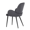 Židle jidelní, šedá látka, černá kovová noha - DCL-X7129 GREY2