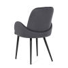 Židle jidelní, šedá látka, černá kovová noha - DCL-X7129 GREY2