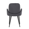 Židle jidelní, šedá látka, černá kovová noha - DCL-X7129 GREY2