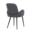 Židle jidelní, šedá látka, černá kovová noha - DCL-X7129 GREY2