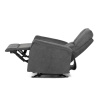 Křeslo polohovací, manuální polohování, šedá látka, houpací mechanismus - TV-S8449 GREY2