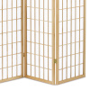 Paraván dřevěný 3 dílný, masiv smrk, bílá netkaná textilie, přírodní odstín - EF-E803 NAT