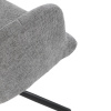 Židle jídelní, šedá látka, černý kov, otočný vratný mechanismus 90°/90° (L/P) - funkce reset - DCH-T1122 GREY2