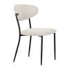 Židle jídelní, krémová látka, černé kovové nohy. - CT-W1021 CRM2