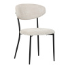 Židle jídelní, krémová látka, černé kovové nohy. - CT-W1021 CRM2