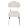 Židle jídelní, krémová látka, černé kovové nohy. - CT-W1021 CRM2