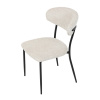 Židle jídelní, krémová látka, černé kovové nohy. - CT-W1021 CRM2