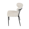 Židle jídelní, krémová látka, černé kovové nohy. - CT-W1021 CRM2