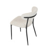 Židle jídelní, krémová látka, černé kovové nohy. - CT-W1021 CRM2