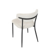 Židle jídelní, krémová látka, černé kovové nohy. - CT-W1021 CRM2