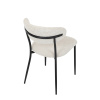 Židle jídelní, krémová látka, černé kovové nohy. - CT-W1021 CRM2