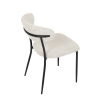 Židle jídelní, krémová látka, černé kovové nohy. - CT-W1021 CRM2
