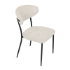 Židle jídelní, krémová látka, černé kovové nohy. - CT-W1021 CRM2