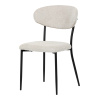Židle jídelní, krémová látka, černé kovové nohy. - CT-W1021 CRM2