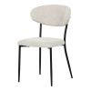 Židle jídelní, krémová látka, černé kovové nohy. - CT-W1021 CRM2