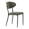 Židle jídelní, zelená látka, černé kovové nohy. - CT-W1021 GRN2