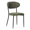 Židle jídelní, zelená látka, černé kovové nohy. - CT-W1021 GRN2