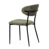 Židle jídelní, zelená látka, černé kovové nohy. - CT-W1021 GRN2