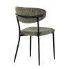 Židle jídelní, zelená látka, černé kovové nohy. - CT-W1021 GRN2