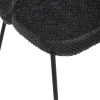 Židle jídelní, šedá látka, černé kovové nohy. - CT-W1077 GREY2