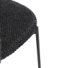 Židle jídelní, šedá látka, černé kovové nohy. - CT-W1077 GREY2