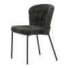 Židle jídelní, zelená látka, černé kovové nohy. - CT-W1077 GRN2