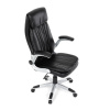 Křeslo kancelářské, černá ekokůže, houpací mechanismus - KA-F1218 BK